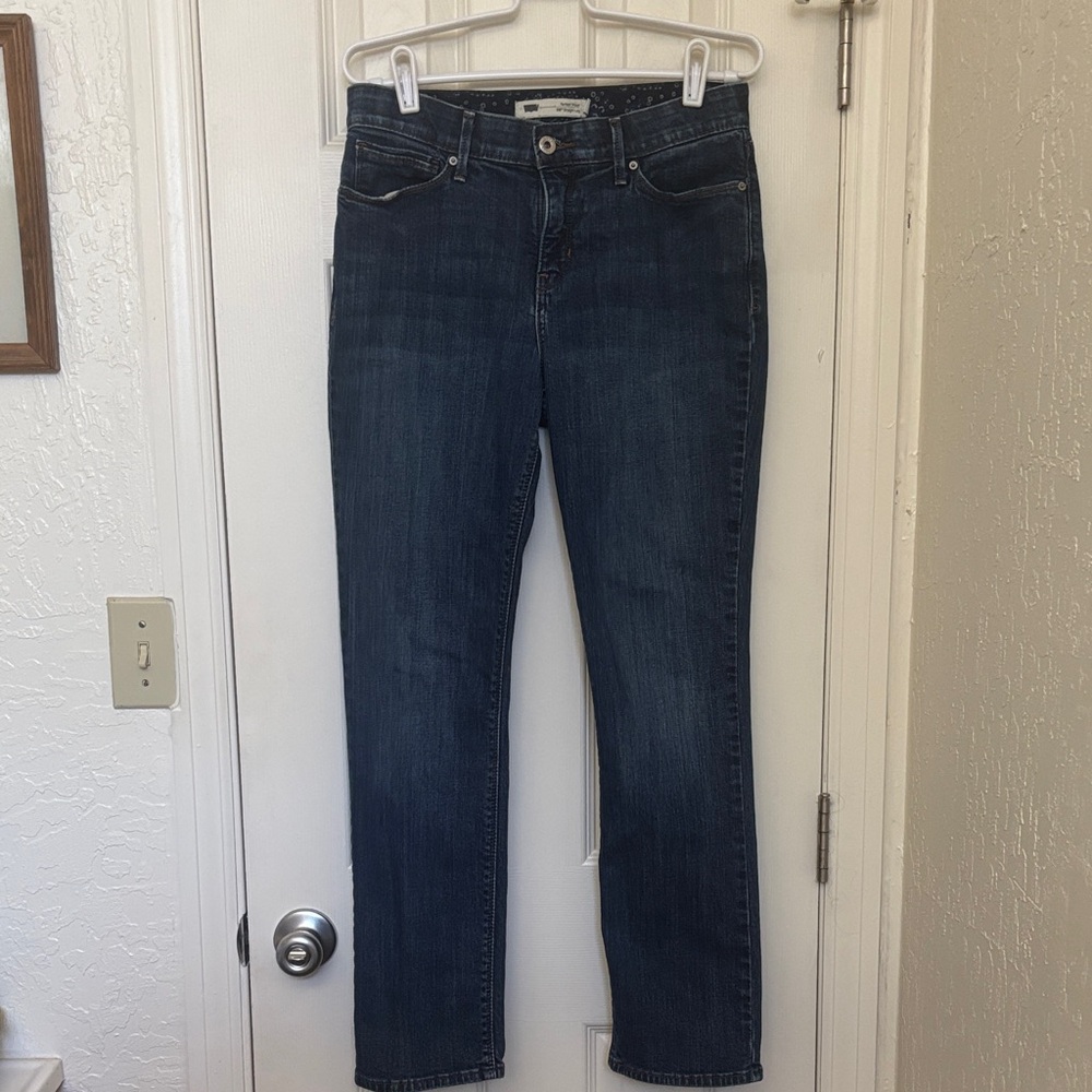 Dark Blue Women's Straight Leg Jeans LEVI